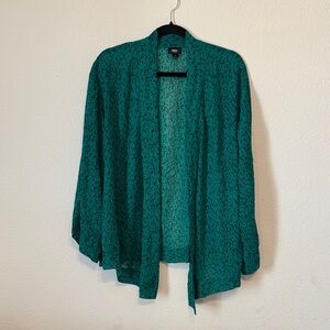 Mossimo Supply Co. Teal and Black Geometric Cardigan